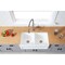 Gourmetier GKFA361810SQD Solid Surface Double Bowl Farmhouse Kitchen Sink, White GKFA361810SQD - alternate 5